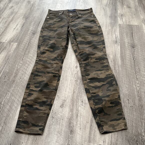 LUCKY Brand Sofia Skinny Jeans Womens 4/27 CAMO Green Stretch 5-Pocket Denim - Picture 3 of 8